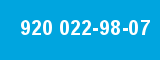 920 022-98-07
